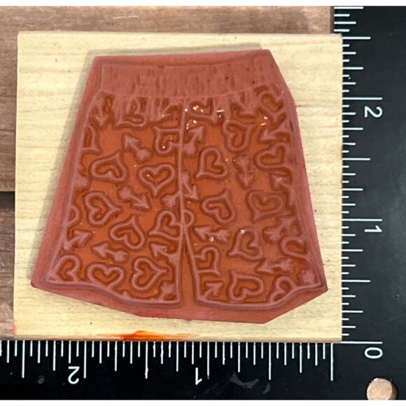 Vicki Schreiner Heart And Arrow Boxer Shorts Rubber Stamp Great Impressions F310 - Picture 2 of 6